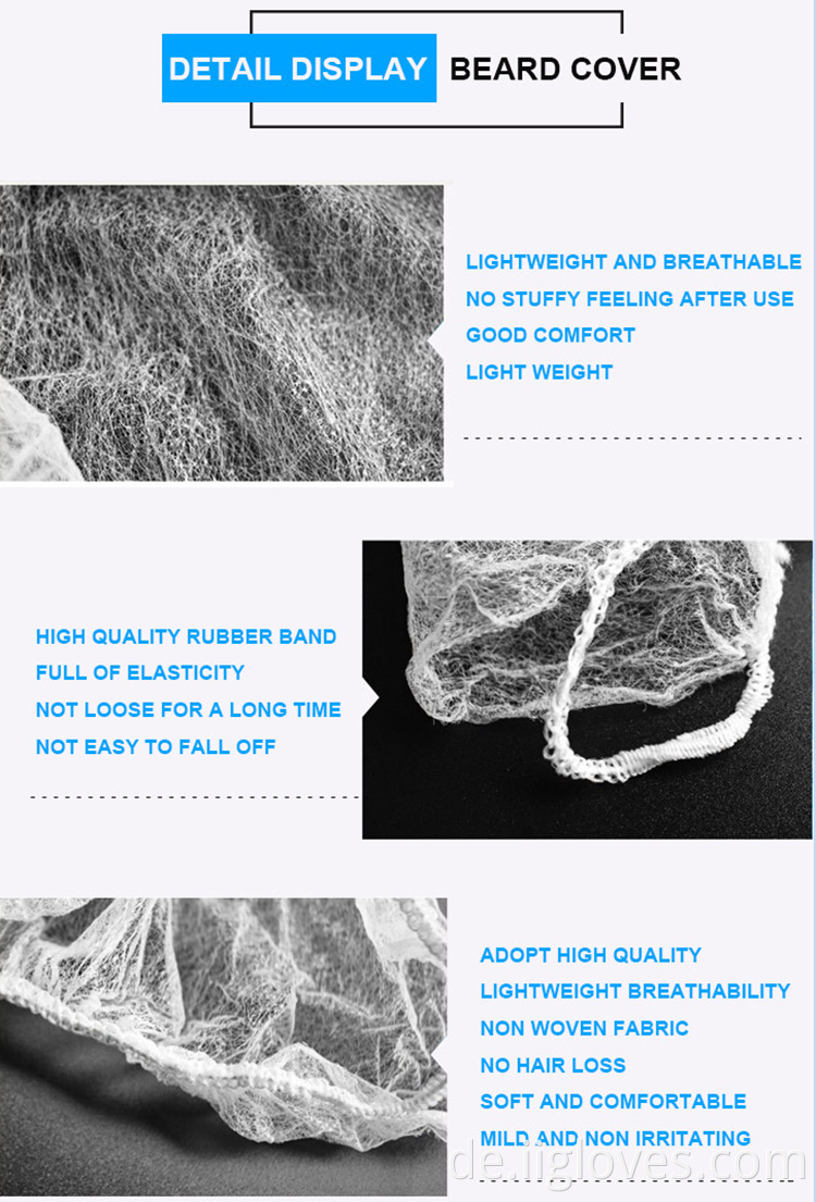 Pp atmungsaktiv OEM Chinesische Fabrik billige nicht verwobene PP -Stoffbartbedeckung